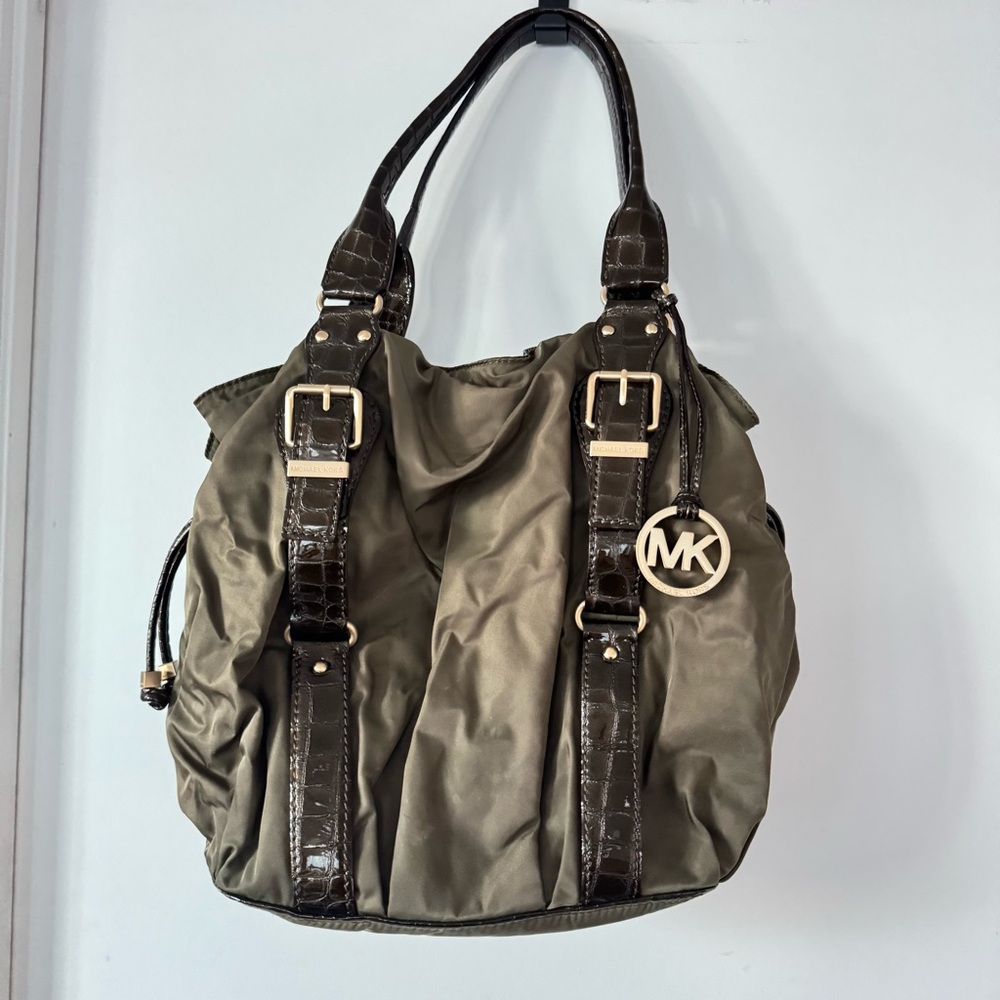 Michael Kors Olive Green Shoulder Bag